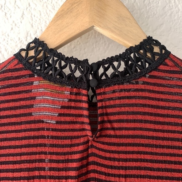 Foxiedox Cassius Mock Neck Striped Maxi Dress M - Picture 12 of 16